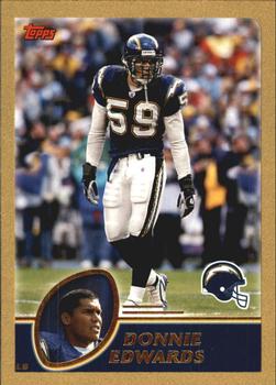 2003 Topps - Gold #37 Donnie Edwards Front