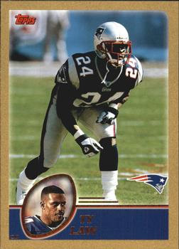 2003 Topps - Gold #193 Ty Law Front