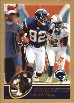 2003 Topps - Gold #252 Reche Caldwell Front