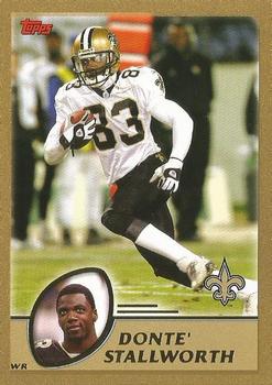 2003 Topps - Gold #267 Donte Stallworth Front