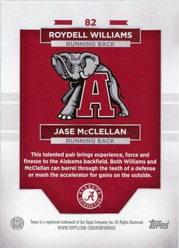 2023 Bowman University Alabama Crimson Tide #82 Roydell Williams / Jase McClellan Back