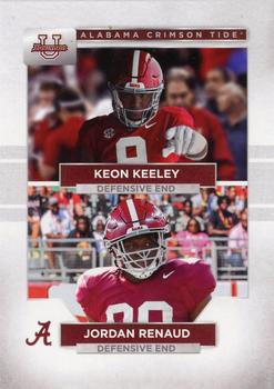 2023 Bowman University Alabama Crimson Tide #92 Keon Keeley / Jordan Renaud Front