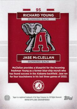 2023 Bowman University Alabama Crimson Tide #95 Richard Young / Jase McClellan Back