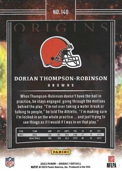 2023 Panini Origins #140 Dorian Thompson-Robinson Back