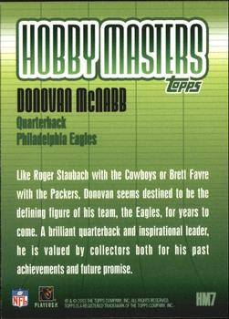 2003 Topps - Hobby Masters #HM7 Donovan McNabb Back