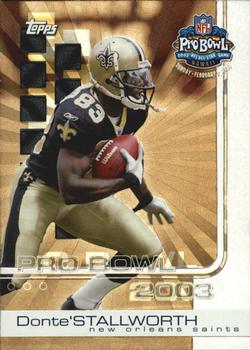 2002 Topps Pro Bowl Card Show #6 Donte Stallworth Front