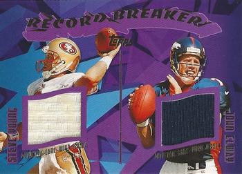 2003 Topps - Record Breakers Jerseys Duals #RDR-YE Steve Young / John Elway Front