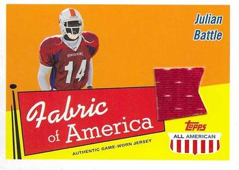 2003 Topps All American - Fabric of America #FA-JB Julian Battle Front