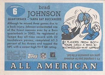 2003 Topps All American - Foil #6 Brad Johnson Back