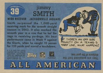 2003 Topps All American - Foil #39 Jimmy Smith Back