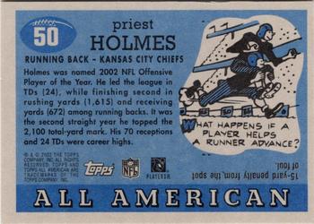 2003 Topps All American - Foil #50 Priest Holmes Back