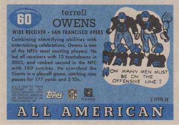 2003 Topps All American - Foil #60 Terrell Owens Back