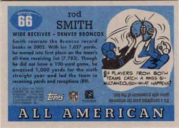 2003 Topps All American - Foil #66 Rod Smith Back