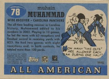 2003 Topps All American - Foil #78 Muhsin Muhammad Back