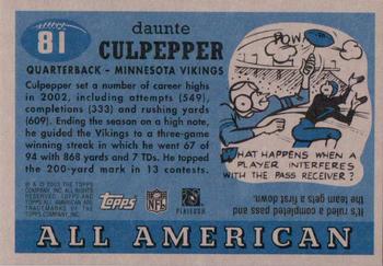 2003 Topps All American - Foil #81 Daunte Culpepper Back