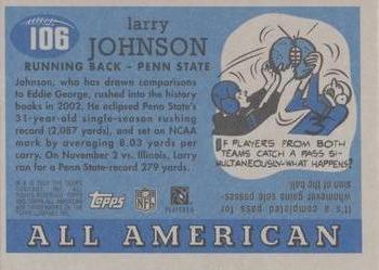 2003 Topps All American - Foil #106 Larry Johnson Back