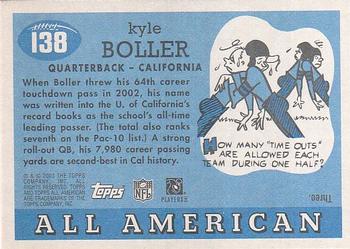 2003 Topps All American - Foil #138 Kyle Boller Back