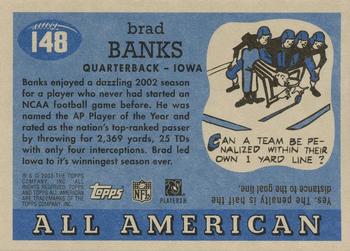 2003 Topps All American - Foil #148 Brad Banks Back