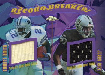 2003 Topps Chrome - Record Breakers Jerseys Duals #RDR-SR Emmitt Smith / Jerry Rice Front