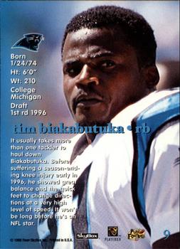 1996 SkyBox Impact Rookies #9 Tim Biakabutuka Back