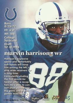 1996 SkyBox Impact Rookies #25 Marvin Harrison Back