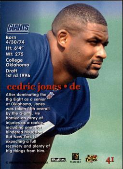 1996 SkyBox Impact Rookies #41 Cedric Jones Back