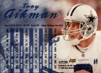 1996 SkyBox Impact Rookies #69 Troy Aikman Back