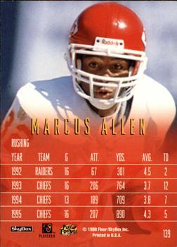 1996 SkyBox Impact Rookies #139 Marcus Allen Back