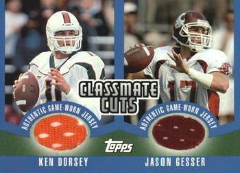 2003 Topps Draft Picks & Prospects - Classmate Cuts #CCD-DG Ken Dorsey / Jason Gesser Front