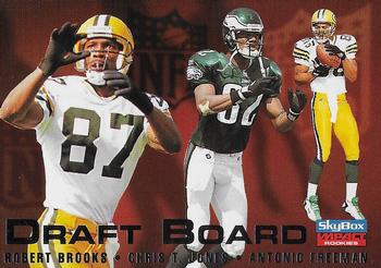 1996 SkyBox Impact Rookies - Draft Board #10 Robert Brooks / Chris T. Jones / Antonio Freeman Front
