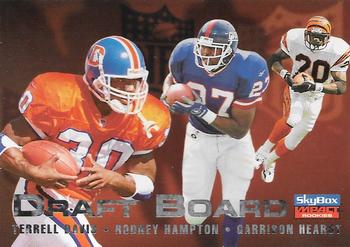 1996 SkyBox Impact Rookies - Draft Board #13 Terrell Davis / Rodney Hampton / Garrison Hearst Front