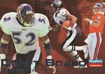 1996 SkyBox Impact Rookies - Draft Board #16 Ray Lewis / Jermaine Lewis / Jeff Lewis Front