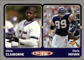 2003 Topps Total - Silver #405 Chris Claiborne / Chris Hovan Front