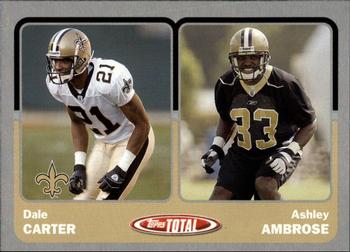 2003 Topps Total - Silver #411 Ashley Ambrose / Dale Carter Front