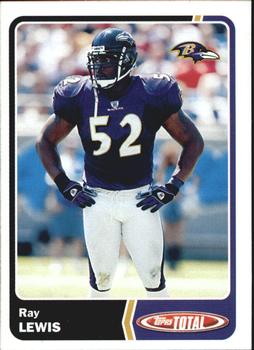 2003 Topps Total - Team Checklists #TC3 Ray Lewis Front