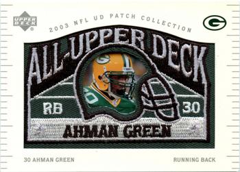 2003 UD Patch Collection - All Upper Deck Patches #UD-12 Ahman Green Front