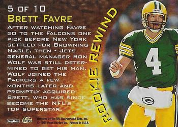 1996 SkyBox Impact Rookies - Rookie Rewind #5 Brett Favre Back