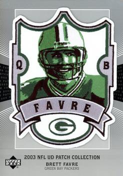 2003 UD Patch Collection - Jumbo Patches #BF Brett Favre Front