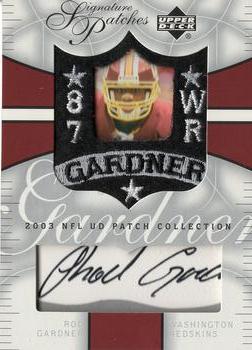 2003 UD Patch Collection - Signature Patches #SP-RG Rod Gardner Front