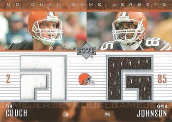 2003 Upper Deck - UD Dual Game Jerseys #DGJ-CJ Tim Couch / Kevin Johnson Front