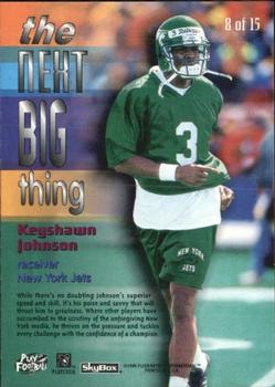 1996 SkyBox Premium - The Next Big Thing #8 Keyshawn Johnson Back