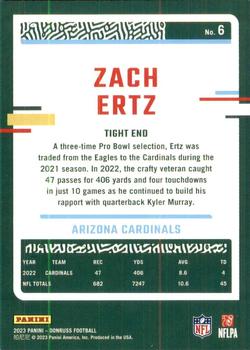 2023 Donruss #6 Zach Ertz Back