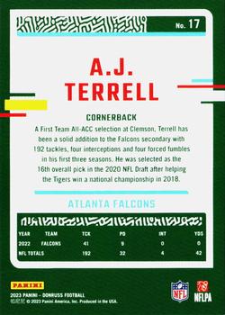 2023 Donruss #17 A.J. Terrell Back
