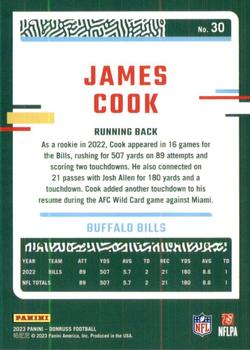 2023 Donruss #30 James Cook Back