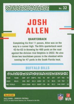 2023 Donruss #32 Josh Allen Back