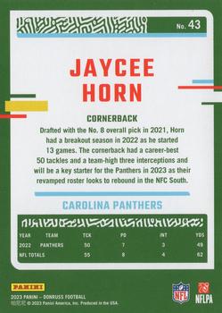 2023 Donruss #43 Jaycee Horn Back