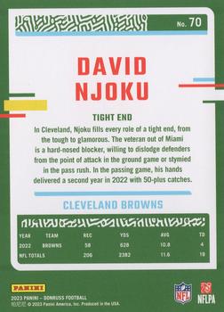 2023 Donruss #70 David Njoku Back