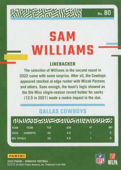 2023 Donruss #80 Sam Williams Back