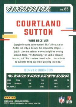 2023 Donruss #85 Courtland Sutton Back
