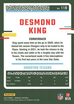 2023 Donruss #118 Desmond King Back